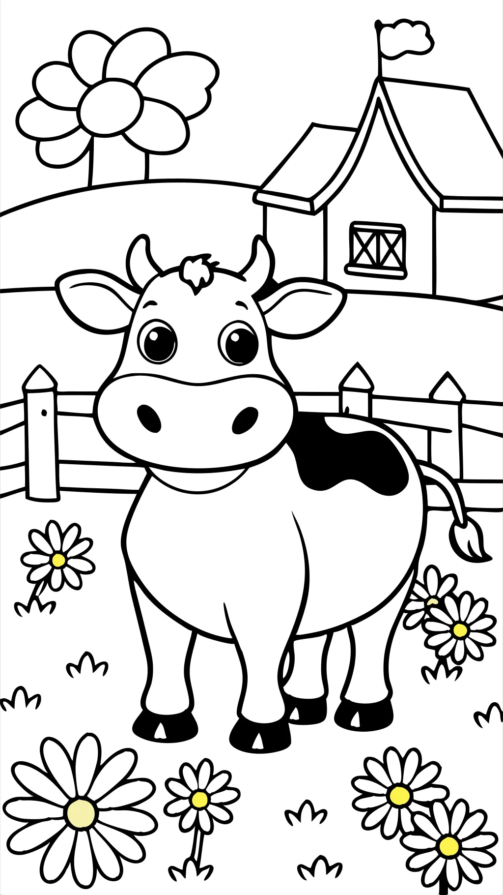 free printable cow coloring pages